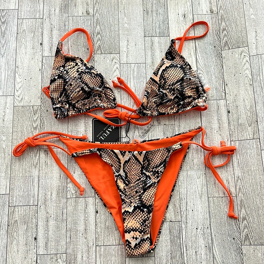 Snake pattern bikini